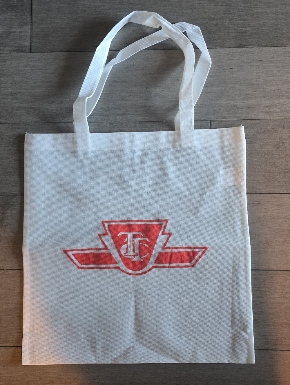 Ttc White Tote Bag with Red Logo
